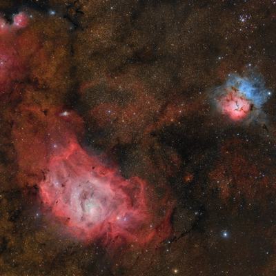 M8 & M20 — Lagoon and Trifid Nebulae